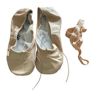 Capezio Pink Split Sole Leather Ballet Slippers 4.5M Dance